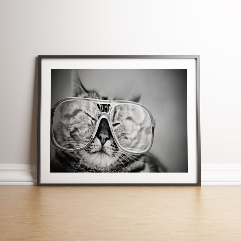 Retro Cool Cat by Vouvart - Single Picture Frame Print