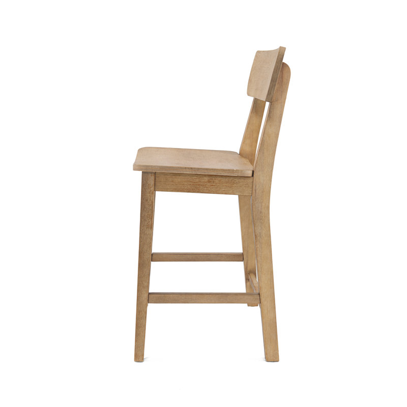Almaguer Bar & Counter Stool, Counter Stool (24.75" Seat Height), Barnwood Wire-Brush