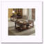 Table basse en noyer avec plateau relevable