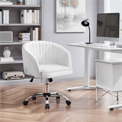Swivel Office Task Chair with Adjustable Height and Padded Cushion