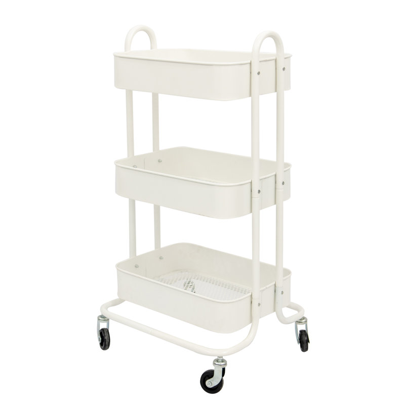 31'' H x 18'' W Utility Cart with Wheels, White