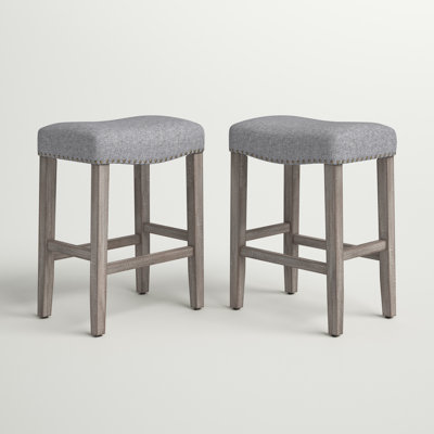 Ileana Upholstered Counter Stool with Solid Wood Frame
