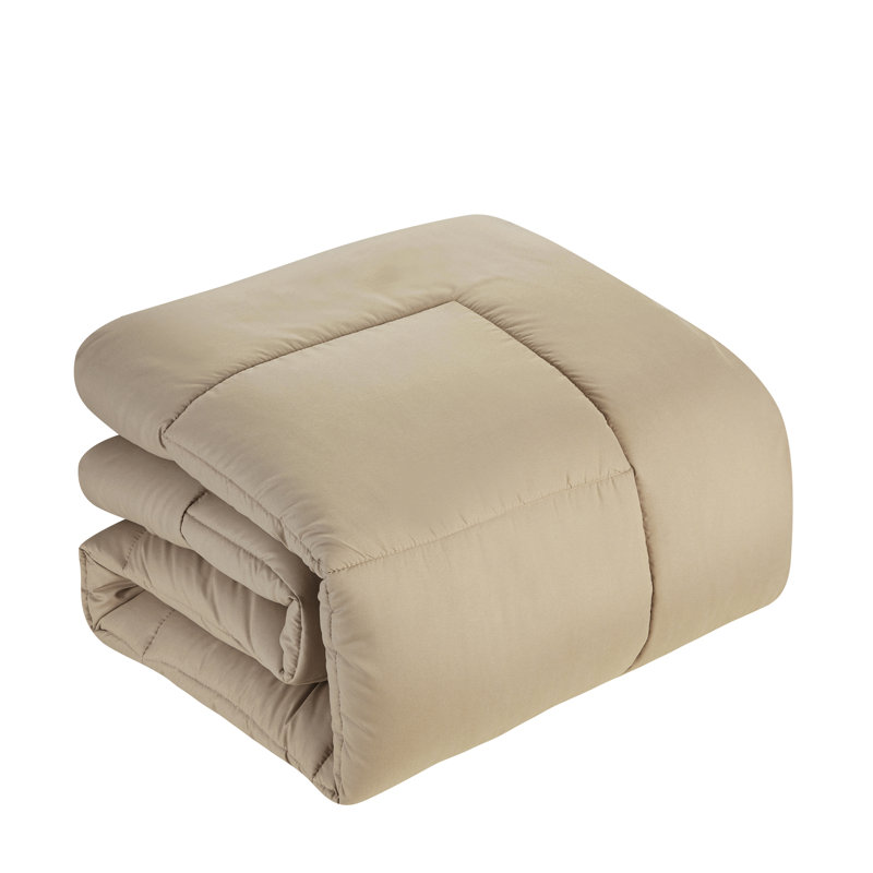 All Season Down Alternative Solid & Reversible Comforter, Full / Double Comforter, Taupe