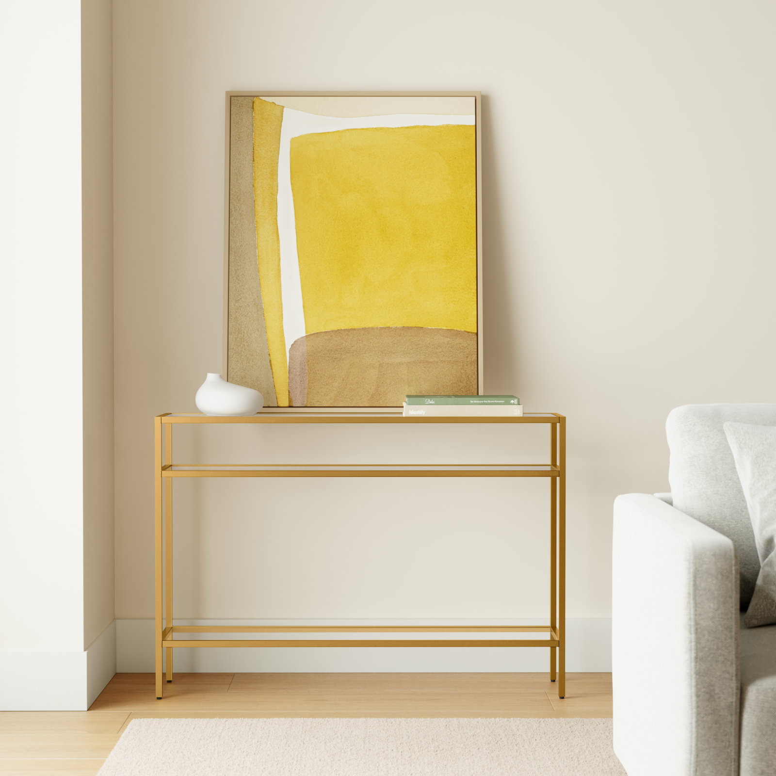 Marissa 42'' Console Table, Brass