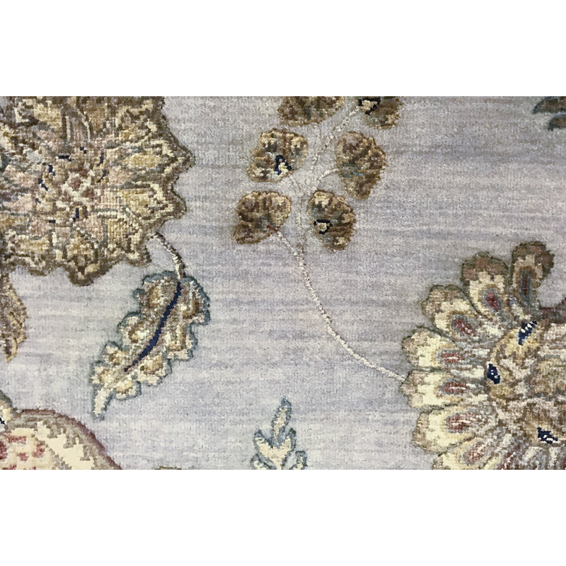Hand-Knotted High-Quality Ivory and Ivory Area Rug