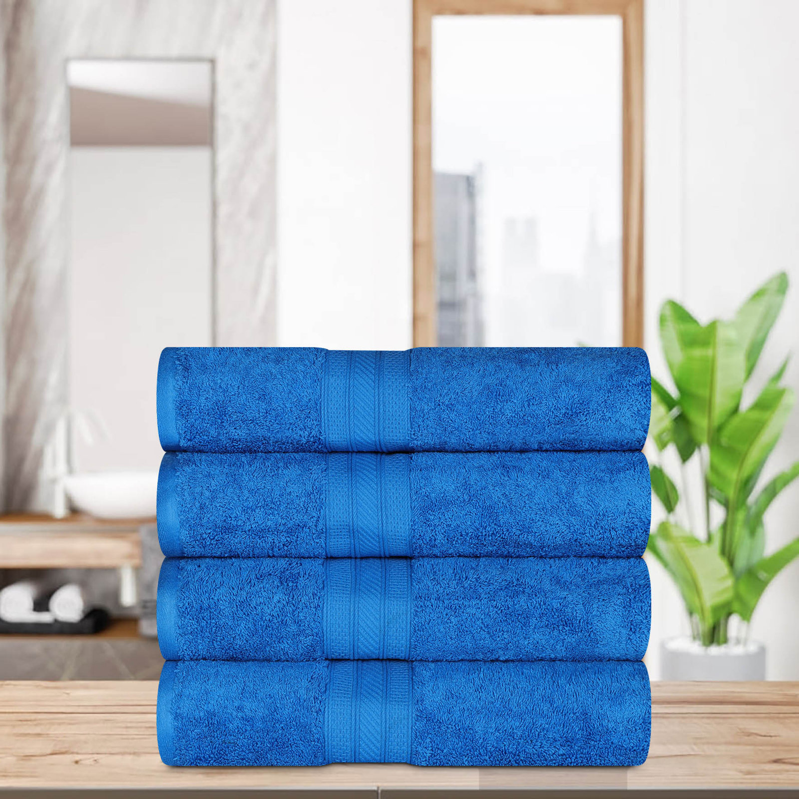 4-Piece Cotton Bath Towel Set, Allure