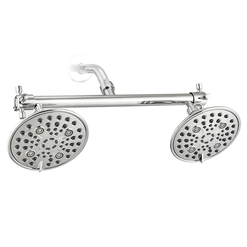 Pomme de douche double multifonction, Chrome