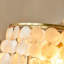 Lustre ajustable à hauteur de coquillage en or 23,6 pouces
