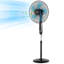 Ventilateur sur pied 18 pouces, ventilateur sur pied 2700 CFM avec télécommande, 9 vitesses et 3 modes, hauteur réglable oscillante, moteur à courant continu silencieux à 5 pales pour la maison, la chambre à coucher, le garage, l'atelier, noir