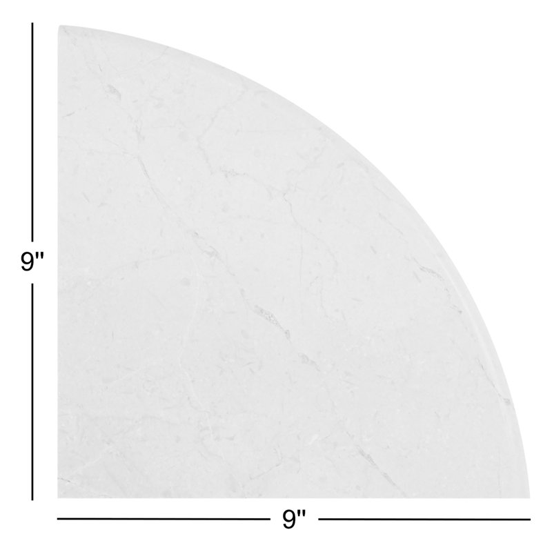 Corner Stone Floating Shelf, Crema Marfil