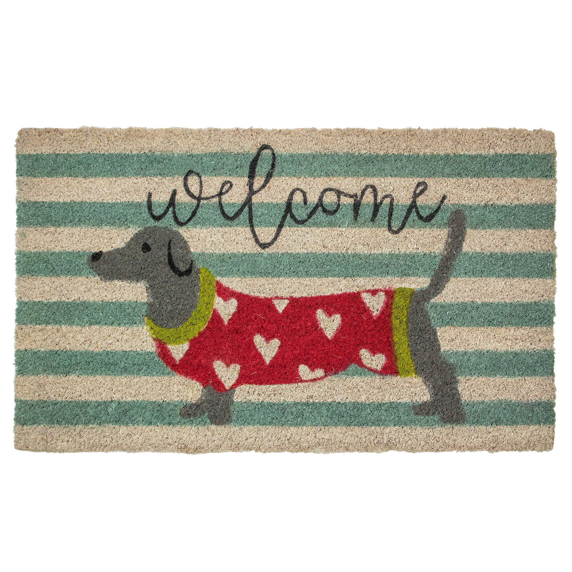 Dachshund front 2024 door mat