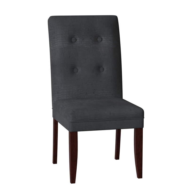 Chaise d'appoint rembourrée Halene, Graphite, Gris vieilli