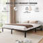 Structure de lit plateforme simple / double / grand lit en métal - base robuste et silencieuse 6/10 pouces-2124888951