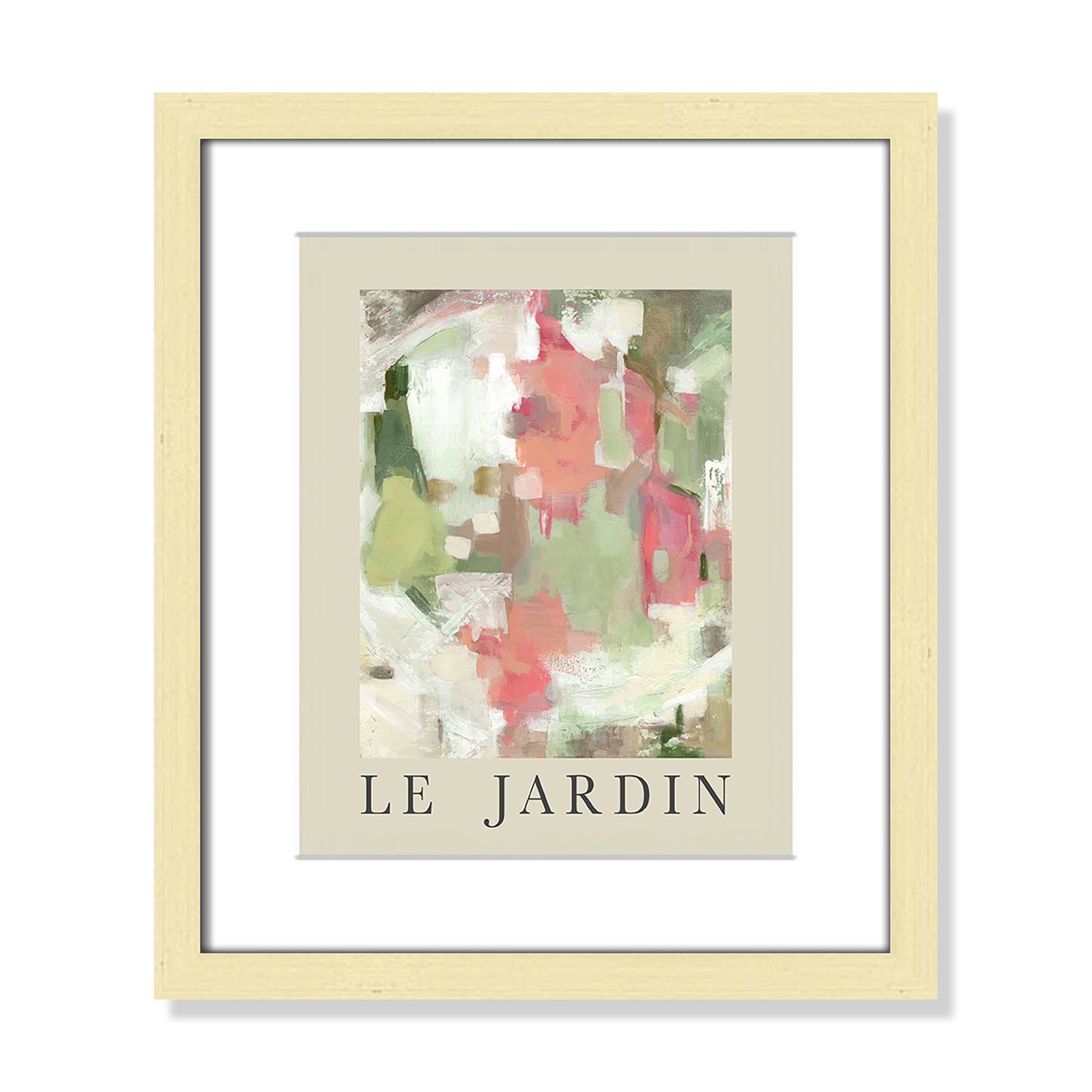 Riya "Le Jardin" Print by Carol Robinson, Gold Single Picture Frame, Yes, 15" H x 13" W x 1.25" D