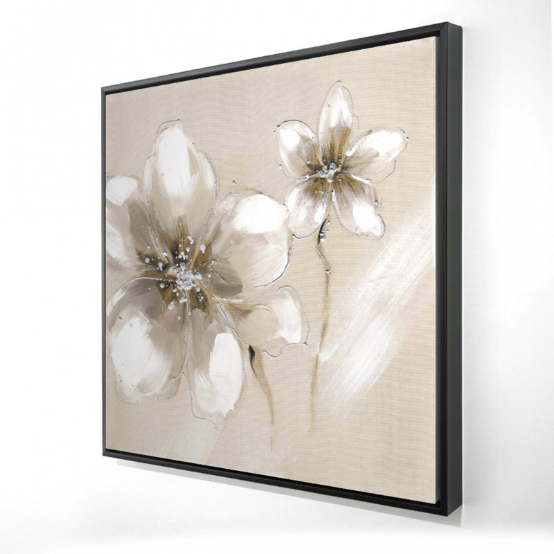 "Deux fleurs crème"