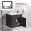 Meuble-lavabo mural avec lavabo et grand espace de rangement