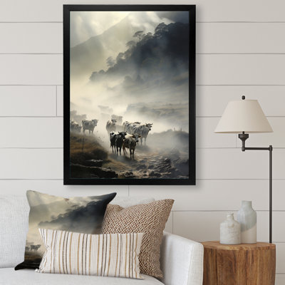 «Cow in the Meadow VI», reproduction d'art sur toile