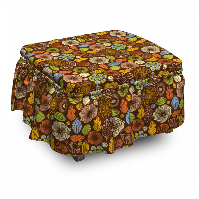 Housse pour repose-pieds de fleurs automne saison