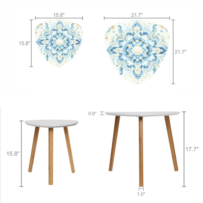 Ensemble de 2 tables basses gigognes Triangle