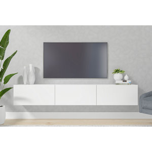 Ozge Floating Minimalist TV Stand for up to 80" TV Wall Mounted Media Console