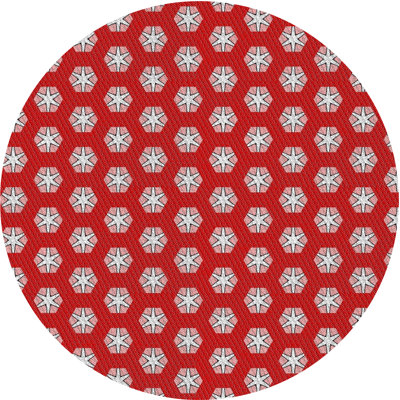 Tapis rouge/gris à motifs Jamerson