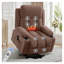 Brown Fabric Power Lift Recliner Chair with Heat and Massage Functions