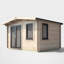 Powersheds Apex 10 x 12ft Chalet Log Cabin, Doors to the Left - 44mm