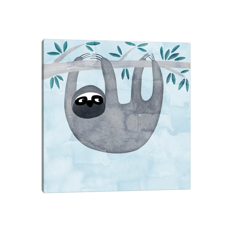 Sloth by Nic Squirrell - Wrapped Canvas Gallery-Wrapped Canvas Giclée, 30.48 cm H x 30.48 cm W