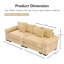Coussin modulaire surdimensionné de 92 po avec accoudoirs extra larges en velours côtelé modulaire Cloud