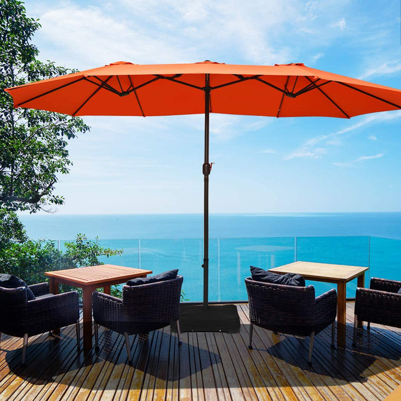 Thaxted 4.6m Traditional Parasol, Orange