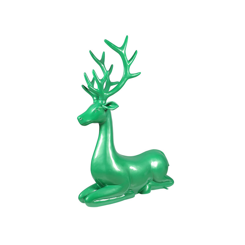 Cerf assis (vert)