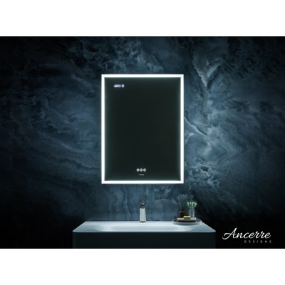 Pagani 24'' W 32'' H Frameless Medicine Cabinet Mirror 2 Adjustable