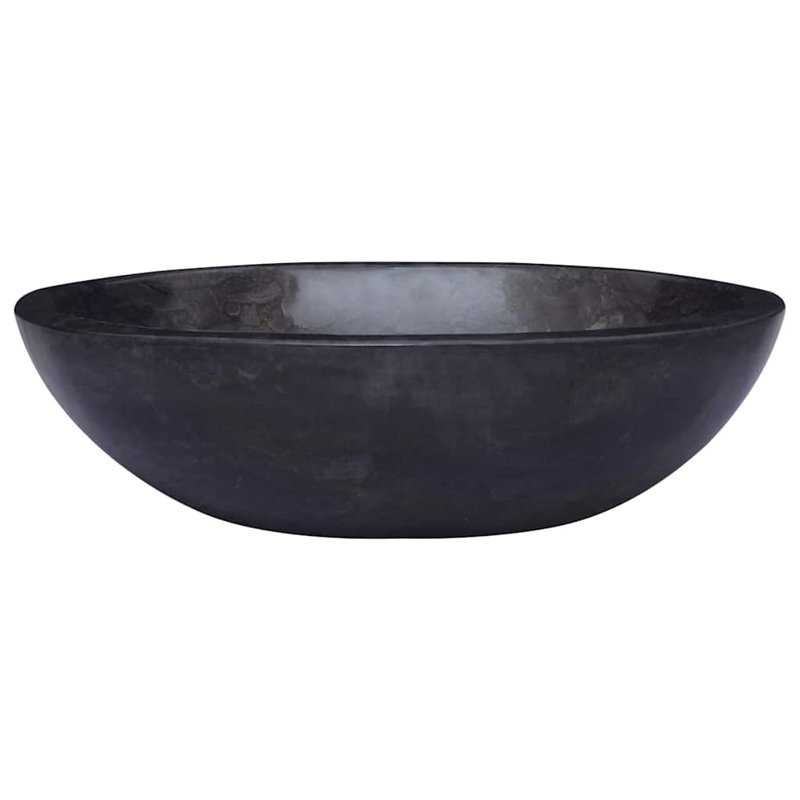 Borough Wharf Trask 530mm L x 400mm W Marble Oval Sink, Black