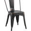 Chaises de bar de cuisine en métal noir mat sablé 2 pièces 2 po-1485549071