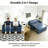 55'' Leather Small Loveseat Pull-out Sofa Bed - Adjustable Backrest With 2 Soft Pillows-1573153942