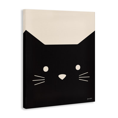Art mural sur toile "Black Cat Close Up" par Jessica Beck