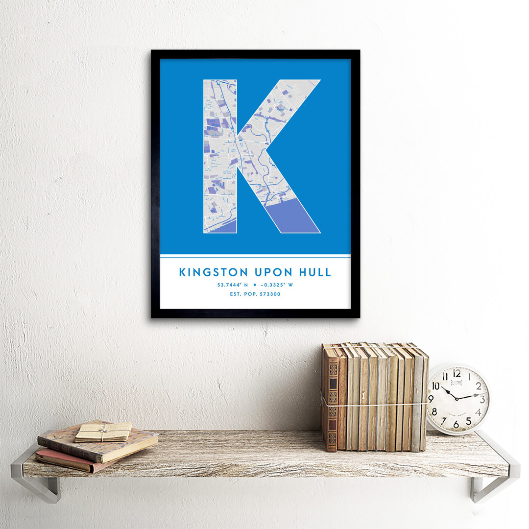 Linyi China City Map - Single Picture Frame Typography