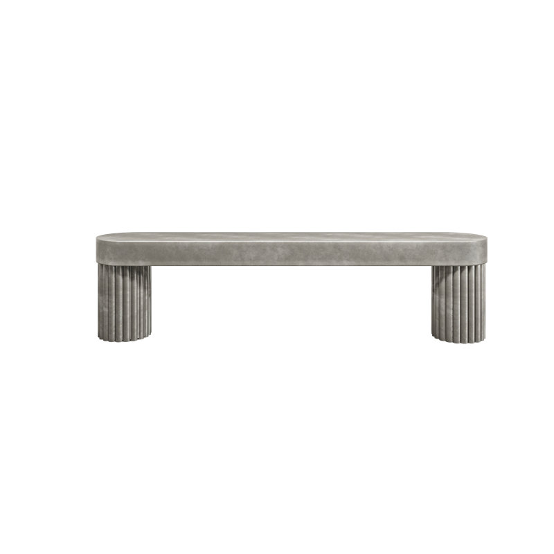 Poignée nervurée à barre / poignée avec tiges cannelées, Nickel patiné, 3 3/4"
