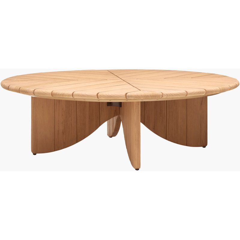 Solene Outdoor Teak Table, 19" H x 48" W x 48" D