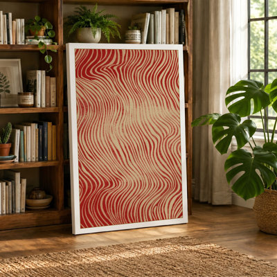 Wave Harmony Geometric - Wrapped Canvas
