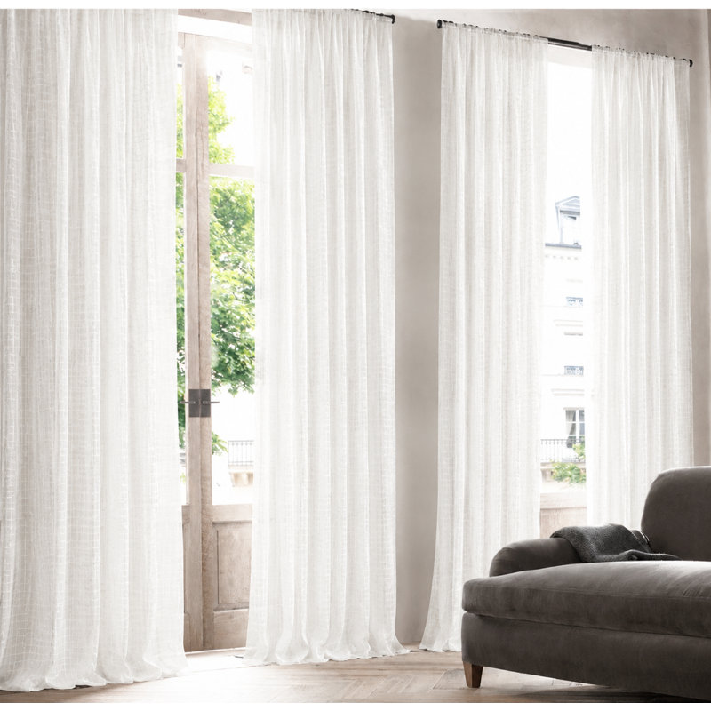 Ressie Sheer Curtain Single Panel, 52" W x 120" L