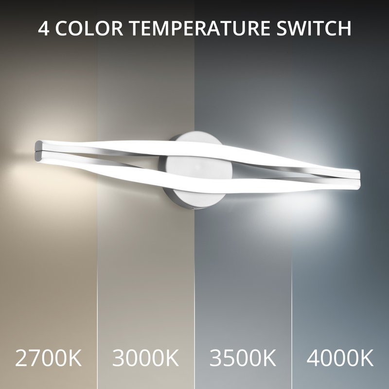 Jagger LED Bath Vanity & Wall Light, Brushed Nickel, 3000K