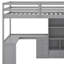 Twin Size Loft Bed With L-Shaped Desk And Drawers-956523823