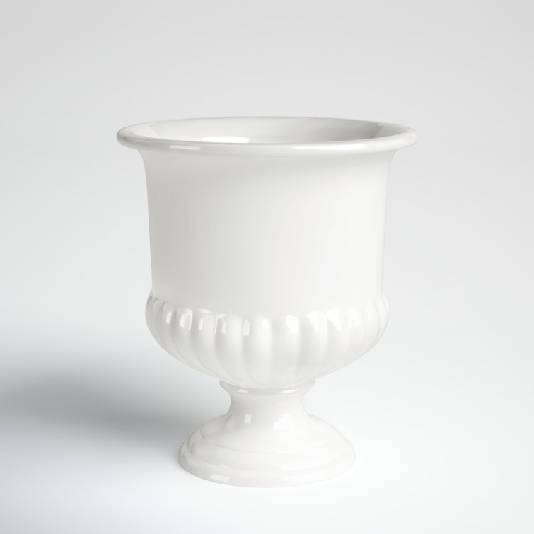 Toile Ceramic Decorative Bowl in White