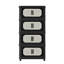 Armoire de rangement pliante latérale de 20 po de large, 4 niveaux, 19,69 po x 11,81 po x 40,55 po, bacs de rangement pliables avec porte magnétique, armoire de rangement en plastique avec roues (SEULEMENT UN ARMOIRE)-1292054075