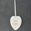 Xmas Merry Christmas Heart Shaped Ceramic Ornament