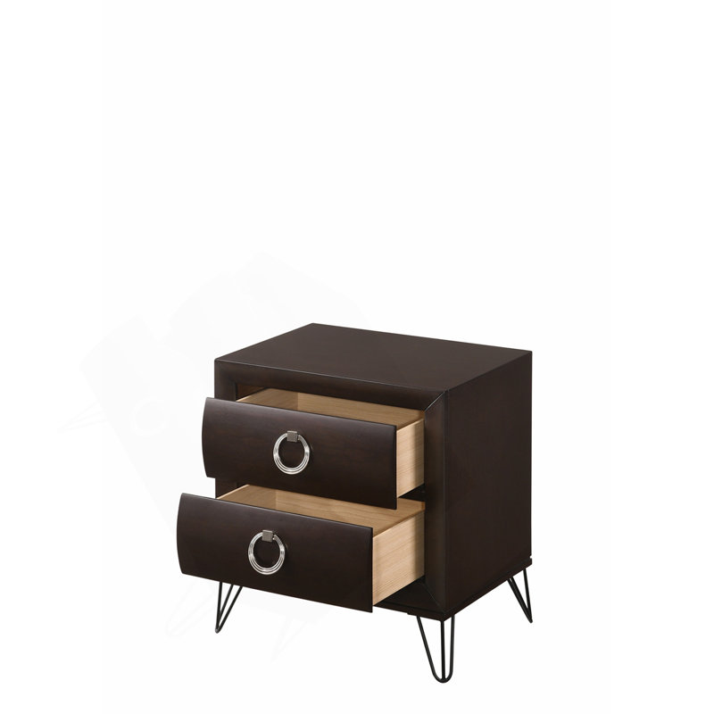 Table de chevet foncé Merlot