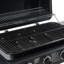 Barbecue à gaz 42000 avec 1 brûleur latéral, acier inoxydable, surface de cuisson de 352 po², fonction de maintien au chaud, 4 brûleurs au propane, grilles émaillées, mobile