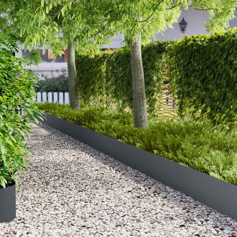 Metal Lawn Edging, 30cm H x 103cm W, Anthracite