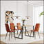 Table de salle à manger rectangulaire industrielle rustique moderne de 55 pouces, plateau en bois aggloméré de 1,5 pouce d'épaisseur, pieds en métal noir, pouvant accueillir 4 à 6 personnes, polyvalente pour la cuisine, la terrasse et le salon